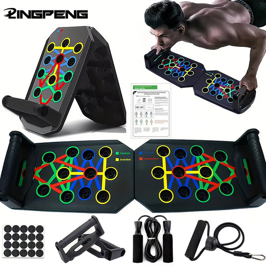 Restivioz® Color-Coded Push-Up Board System with Handles & Resistance Accessories