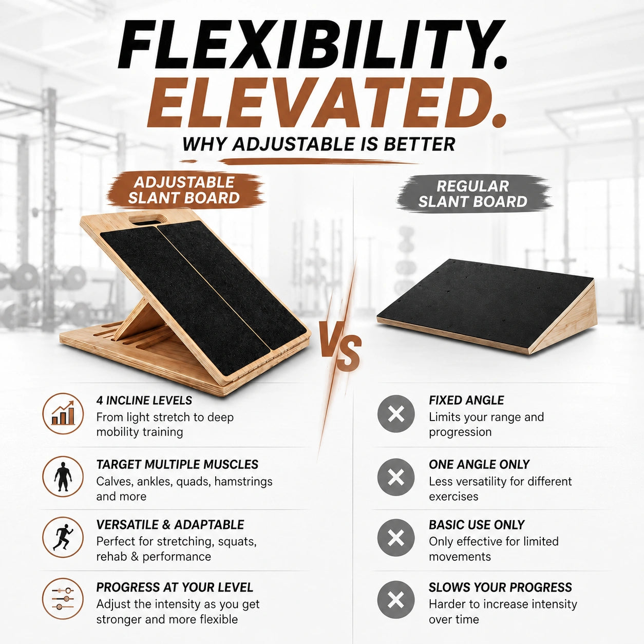 Restivioz® Adjustable Wooden Slant Board